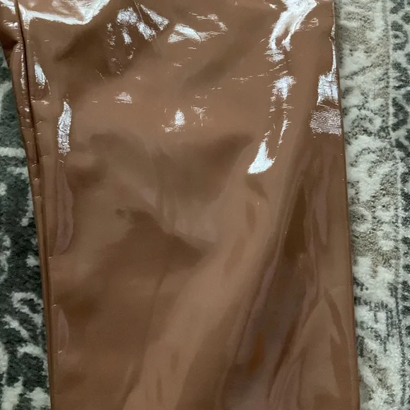 Commando Cocoa Faux Patent Leather Leggings XS - Picture 2 of 6